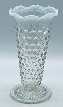 Anchor Hocking Clear Opalescent Moonstone Hobnail Vase Glass 5 1/2 inch - £11.91 GBP