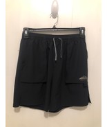 Unipro Tek Mens Athletic Shorts SZ Medium Black Elastic Waist Pockets Qw... - $14.92 CAD