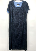 Connected Woman Dress Womens 22W Used Black Blue - £19.65 GBP