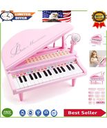 31-Key Toddler Piano with Karaoke Microphone &amp; Demo Songs - Pink Fun for... - $1,474.61 MXN