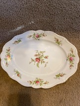 Johann Haviland 13&quot; Oval Platter &quot;Moss Rose&quot; pattern Bavaria Germany - $15.79