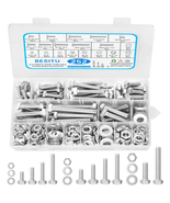 252pc Stainless Steel Hex Bolt Nut &amp; Washer Assortment Kit 1/4-20 5/16 3... - $33.84