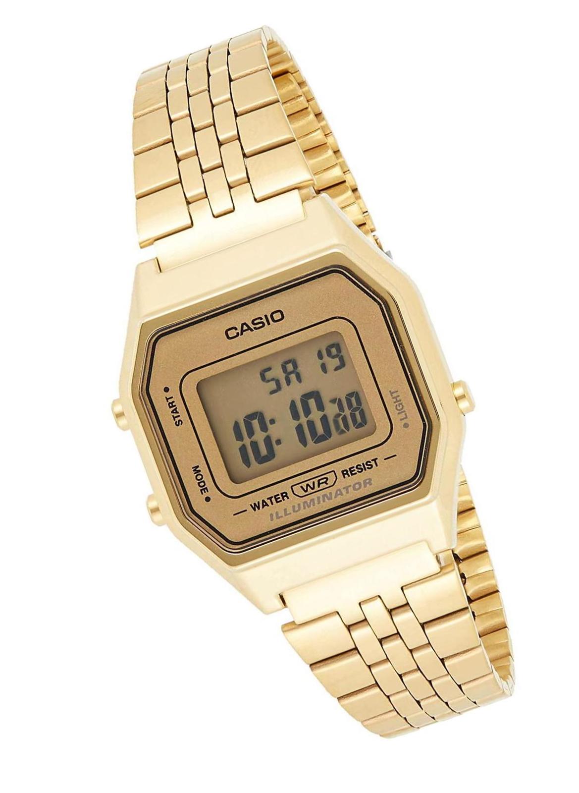 Primary image for Casio Ladies Mid-Size Gold Tone Digital Retro Watch