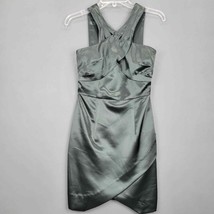 Dress Midi Womens Size XS Green Avocado Sultry A-Line Sleeveless Crisscr... - £10.37 GBP