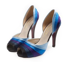 New Multicolor Open toe Summer sandals women Peep toe fashion shoes High heels p - £60.87 GBP