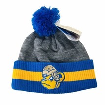 NWT Mitchell &amp; Ness UCLA Cuffed Knit Beanie Hat Pom Embroidered Mascot Bruins - £18.56 GBP