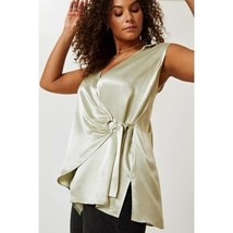 Anthropologie Iridescent Wrap Vest Blouse Size Medium NWT - £19.46 GBP
