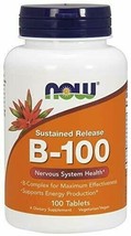 NOW Supplements, Vitamin B-100, Sustained Release, Energy Production*, Nervou... - £22.51 GBP