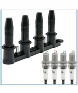 Ignition Coil UF620 &amp; 4x Iridium Spark Plug Set For Chevrolet Cruze Soni... - $728.87 MXN