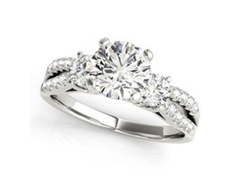 2.00CT antique style diamond engagement ring/14K white gold 3 stone wedding ring - £13,986.28 GBP
