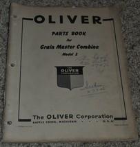 Oliver Parts Book for Grain Master Combine Model 2 - £29.20 GBP