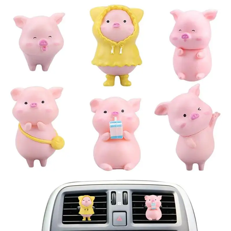 Car Air Fresheners Vent Clips 3D Pig Shape Perfume Diffuser Car Outlet Fragrance - £11.69 GBP+
