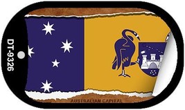Australian Capital Flag Scroll Metal Novelty Dog Tag Necklace DT-9326 - £12.70 GBP
