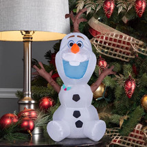Christmas Inflatable Disney Frozen Olaf 2&#39; ft H White, Gemmy 119274 Aird... - $291.86 MXN