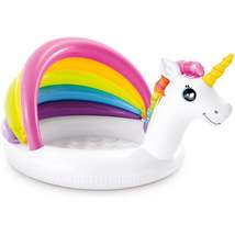 Intex - Inflatable Unicorn Mini Pool with Sun Shade, 50&#39;&#39; x 40&#39;&#39; x 27&#39;&#39;, For Kid - £33.84 GBP
