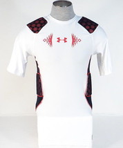 Under Armour MPZ Stealth White Padded Compression Football Shirt Men&#39;s NWT - £78.30 GBP