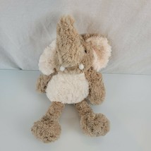 Unipak Lullabies Stuffed Plush elephant 14" Baby Toy Soft Rattle Chime Tan Cream - $59.39
