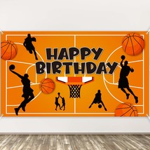 Basketball Theme Happy Birthday Photography Backdrop Banner, Xtralarge Nba All S - £20.55 GBP
