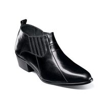 25667-001 Stacy Adams Sotaro Cuban Heel Boot Soft Leather Dancing Shoes Black image 3