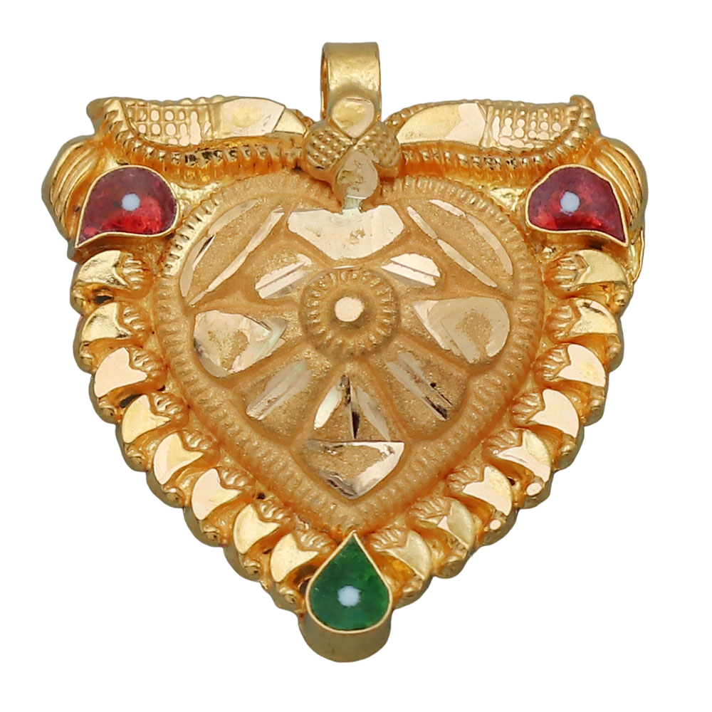 22k hallmark gold 2.1 cm pendant for son in law martin king day jewelry - £173.77 GBP