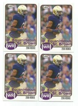Four (4) Equanimeous St. Brown (Green Bay) 2018 Sage Hit PRE-ROOKIE Cards #72 - £4.70 GBP