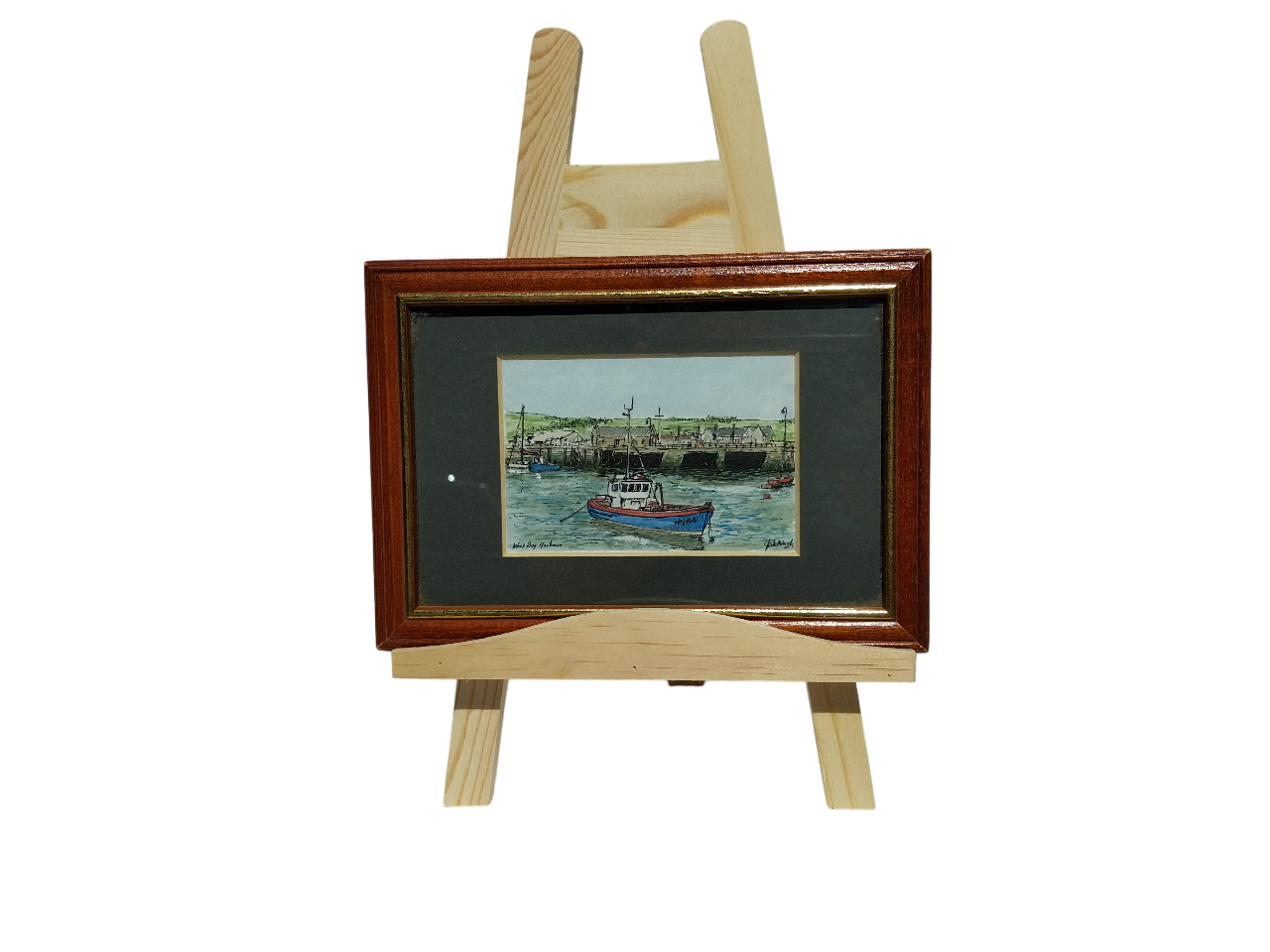 Aquarelle sur papier signée représentant West Bag Harbor dans le Maine (... - $49.00
