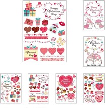 12 Sheets Valentine&#39;s Day Window Clings Decorations - £5.95 GBP