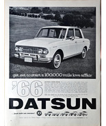 Datsun 1966 - ask the owner 100,000 mile love affair-1965 Vintage Print Ad - $13.15