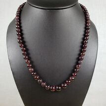 Vintage Genuine Almandine Garnet Small Bead Strand Choker Necklace Barre... - $125.69