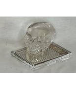 Mitchell Hedges Ancient Crystal Skull Replica, Solid Acrylic, Plaque, Book - $118.79