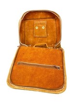 Ambassador Design Leather Jewelry Accessories Travel Case Brown Suede 6&quot; - $10.00