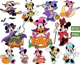 Minnie Halloween Svg Png Bundle, Disney Halloween Svg - £2.18 GBP
