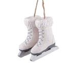 Gallarie II Pair Wooden Figure Skates Ornament with Jute Hanger NWT - £9.41 GBP