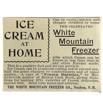 White Mountain Ice Cream Freezer 1894 Advertisement Victorian Dessert 1 ADBN1LL - £7.82 GBP
