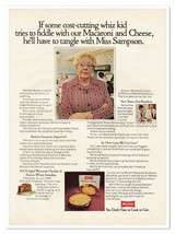 Morton Macaroni &amp; Cheese Miss Sampson Vintage 1972 Full-Page Magazine Ad - £7.75 GBP