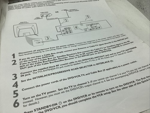 Philips DVD750VR/17 DVD/VCR Player Users Manual only Item image 4