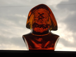 Viking Art Glass Sea Captain Paperweight Special Pour Amber Ware #7878, Limited  - £58.97 GBP