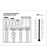 Kitchen Measurement Conversion Chart Magnet Cooking Metric Grams to Ounces - £9.32 GBP