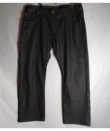 MBN Gear Jeans Mens 40x30 Straight Leg  Blackish w/Brown Stitching Stree... - $29.69