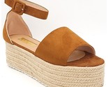 Krush Women Ankle Strap Platform Espadrille Sandal Immi Size US 9 Tan Fa... - $29.70