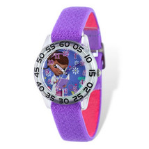 Disney Doc McStuffins Acrylic Purple Stretch Band Time Teacher Watch - $29.00