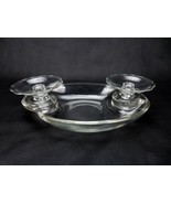 Crystal Center Bowl w/Bobeches on Each End for Candles, Oblong Center Bowl - £15.44 GBP