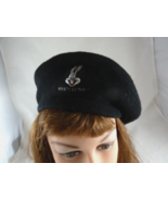 Vintage Beret Bugs Bunny Blac Wool Hat Acme Clothing Co Warner Brothers ... - £19.45 GBP