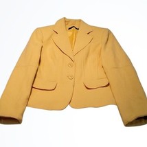 Tribal Golden Yellow Lined Wool Two Button Full Sleeve  Blazer Size 6 - £35.56 GBP