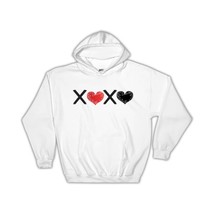 Hearts XOXO : Gift Hoodie Valentines Day Love Hugs Kisses Girlfriend Wife Boyfri - £28.46 GBP