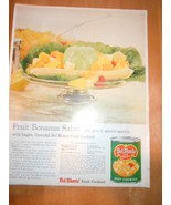 Vintage Del-Monte Fruit Cocktail Bonanza Salad Recipe Print Magazine Adv... - $129.74 MXN
