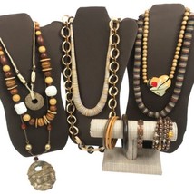 Vintage Lot Boho Tribal Jewelry wood beads metal plastic mod boho statem... - £20.97 GBP