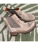 Timberland Boots Womens 8W Courmayeur Valley Chelsea Beige Leather Pull ... - $54.31 CAD