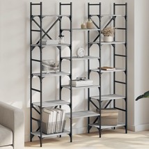 Bookshelf Grey Sonoma 127.5x28.5x172.5 cm Engineered Wood - £85.34 GBP