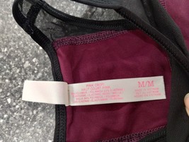 Pink By Victoria Secret Bra Women Medium Maroon Cropped Sports Bra - £11.16 GBP